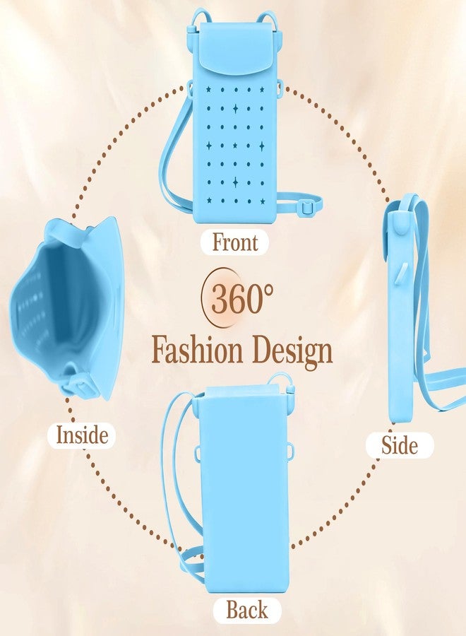 Oudizz Silicone Crossbody Bag for Women and girls, Small Phone Purse with Adjustable Shoulder Strap, Magnetic Closure, with15 Christmas Charms, Stylish Phone Bag for Women's Daily Use, Christmas Stuffers - Image 4